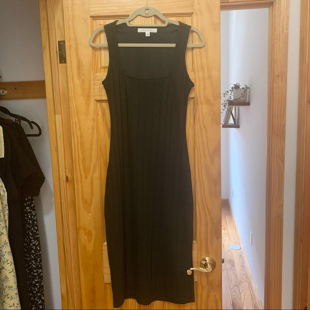 Row A Square Neck Sweater Dress